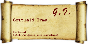 Gottwald Irma névjegykártya