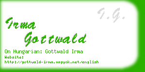 irma gottwald business card